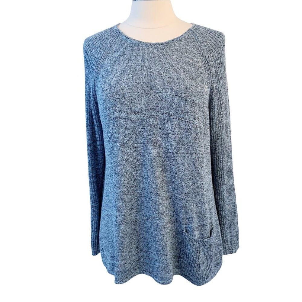 J. JILL PURE JILL Linen Blend Knit Sweater Large